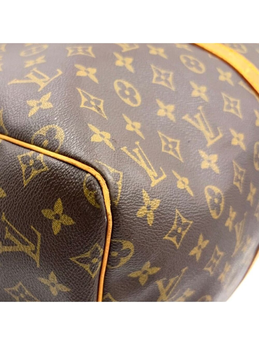 Louis Vuitton Keepall 55 Monogram Leather Brown Light Boston Bag Gold - Picture 8 of 15